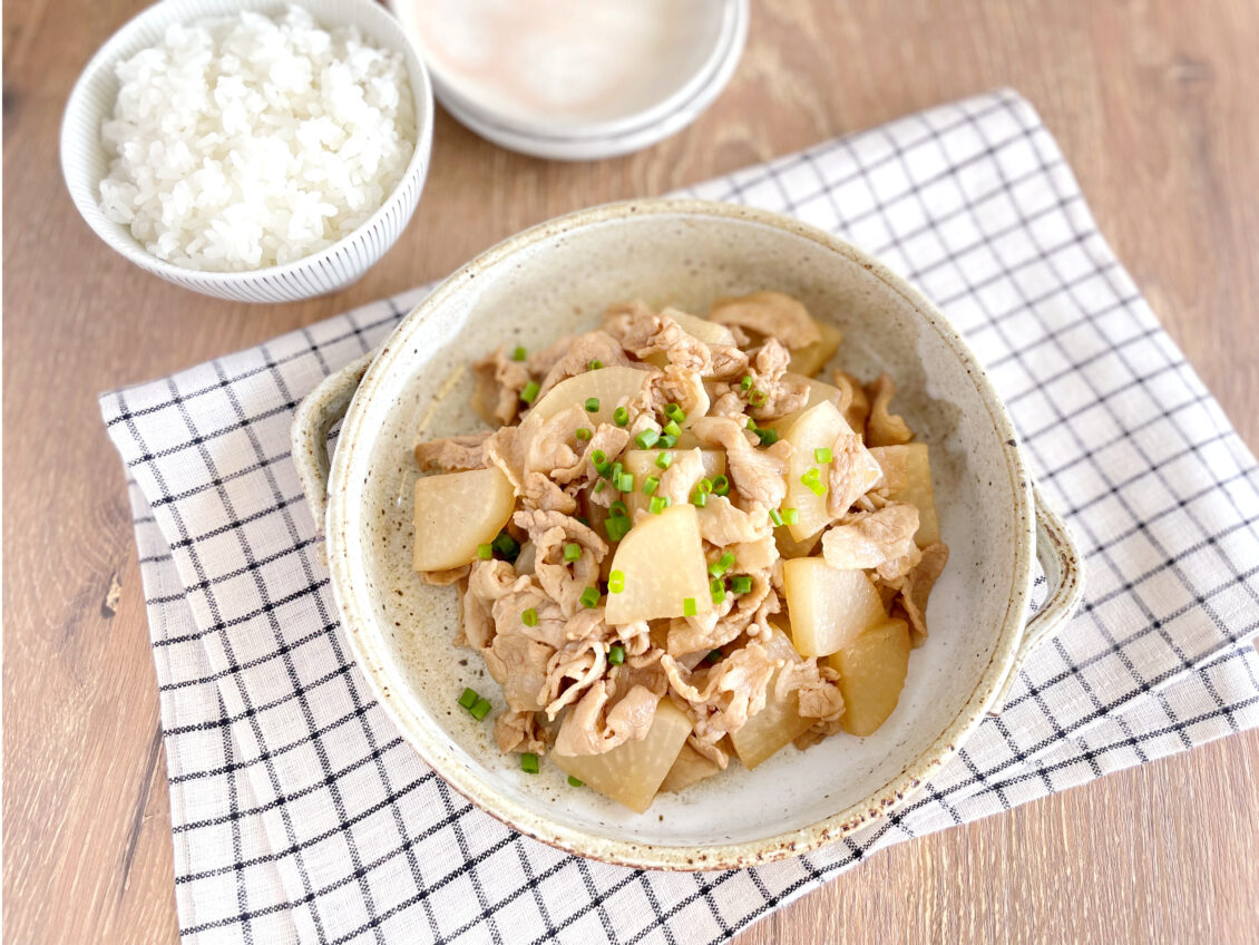 豚バラ肉と大根のコクうま炒め