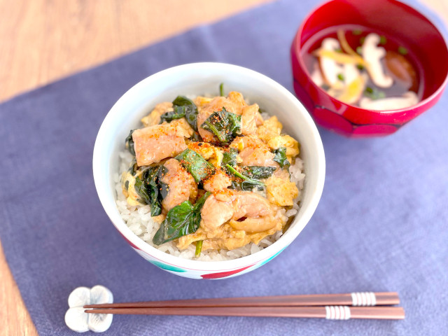 ほうれん草の親子丼